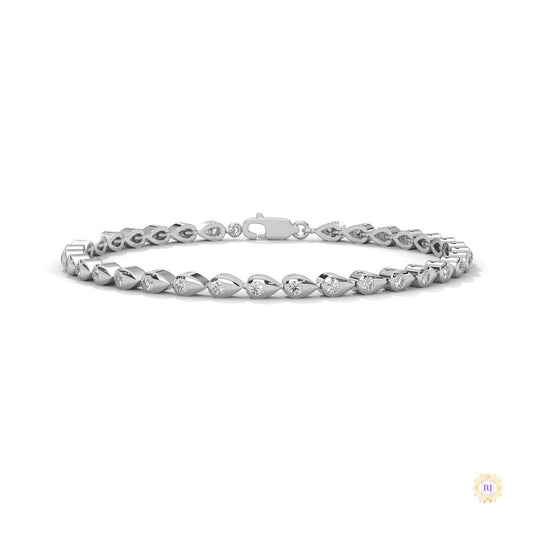 1.20 Ct. Twist Link Lab Diamond Bracelet