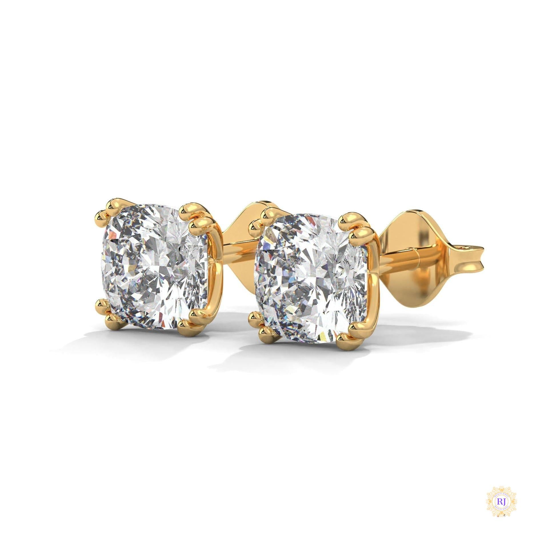 1.25 CT. Cushion-Cut Diamond Stud Earrings