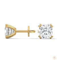 1.25 CT. Cushion-Cut Diamond Stud Earrings