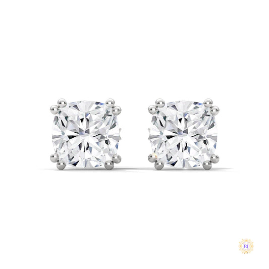 1.25 CT. Cushion-Cut Diamond Stud Earrings
