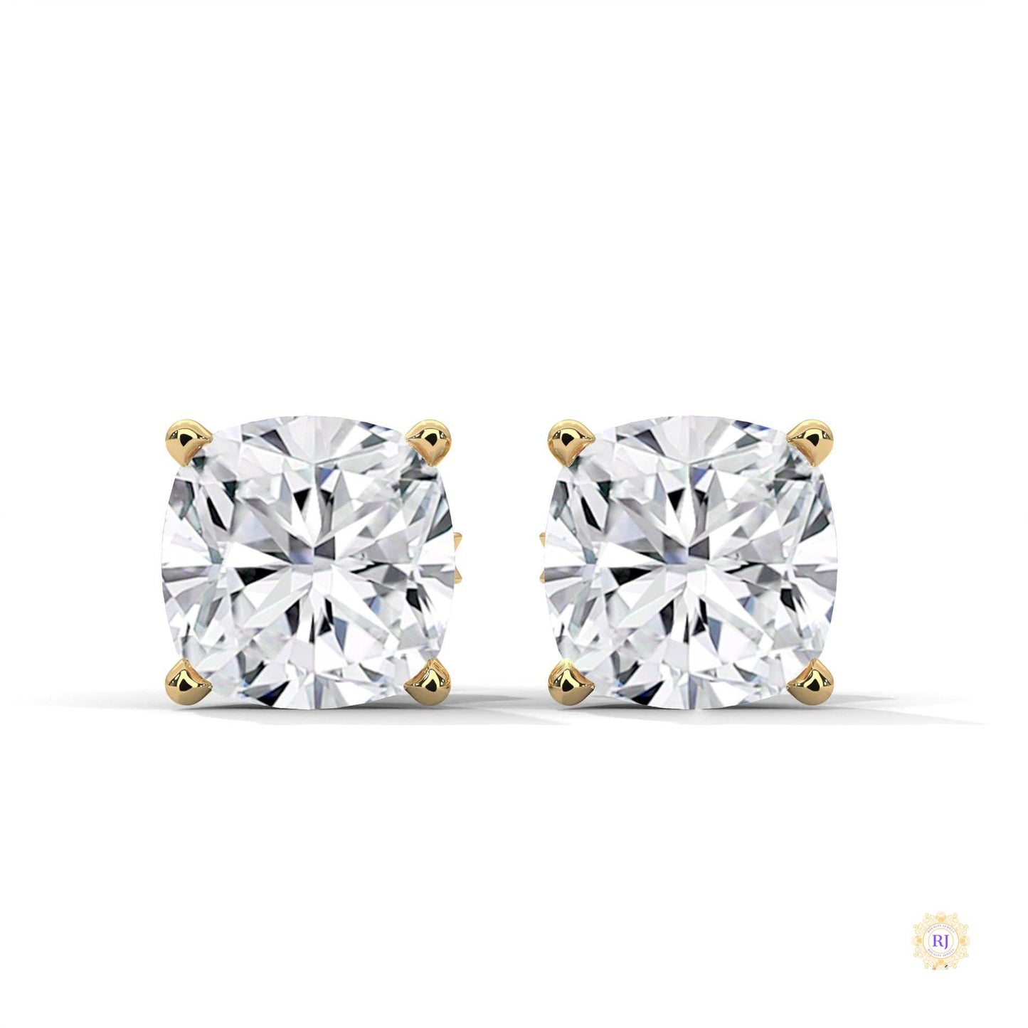 1.25 CT. Cushion-Cut Lab Diamond Studs