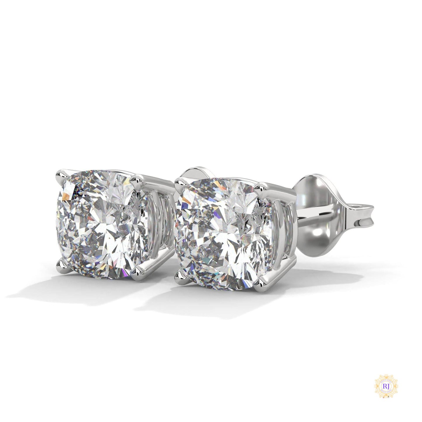1.25 CT. Cushion-Cut Lab Diamond Studs