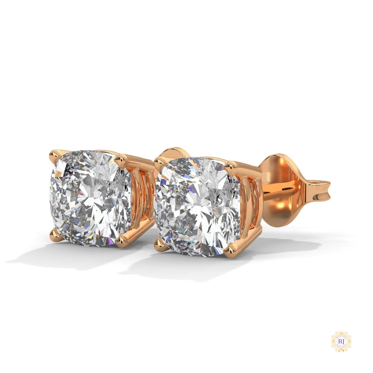 1.25 CT. Cushion-Cut Lab Diamond Studs