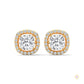1.25 CT. Cushion Halo Diamond Stud Earrings