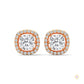 1.25 CT. Cushion Halo Diamond Stud Earrings