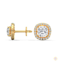 1.25 CT. Cushion Halo Diamond Stud Earrings