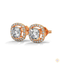 1.25 CT. Cushion Halo Diamond Stud Earrings