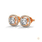 1.25 CT. Cushion Halo Diamond Stud Earrings