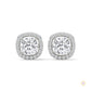 1.25 CT. Cushion Halo Diamond Stud Earrings