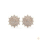 1.25 CT. Floral Diamond Cluster Stud Earrings