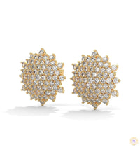 1.25 CT. Floral Diamond Cluster Stud Earrings