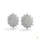1.25 CT. Floral Diamond Cluster Stud Earrings