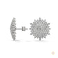 1.25 CT. Floral Diamond Cluster Stud Earrings