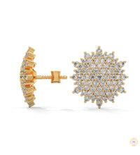 1.25 CT. Floral Diamond Cluster Stud Earrings