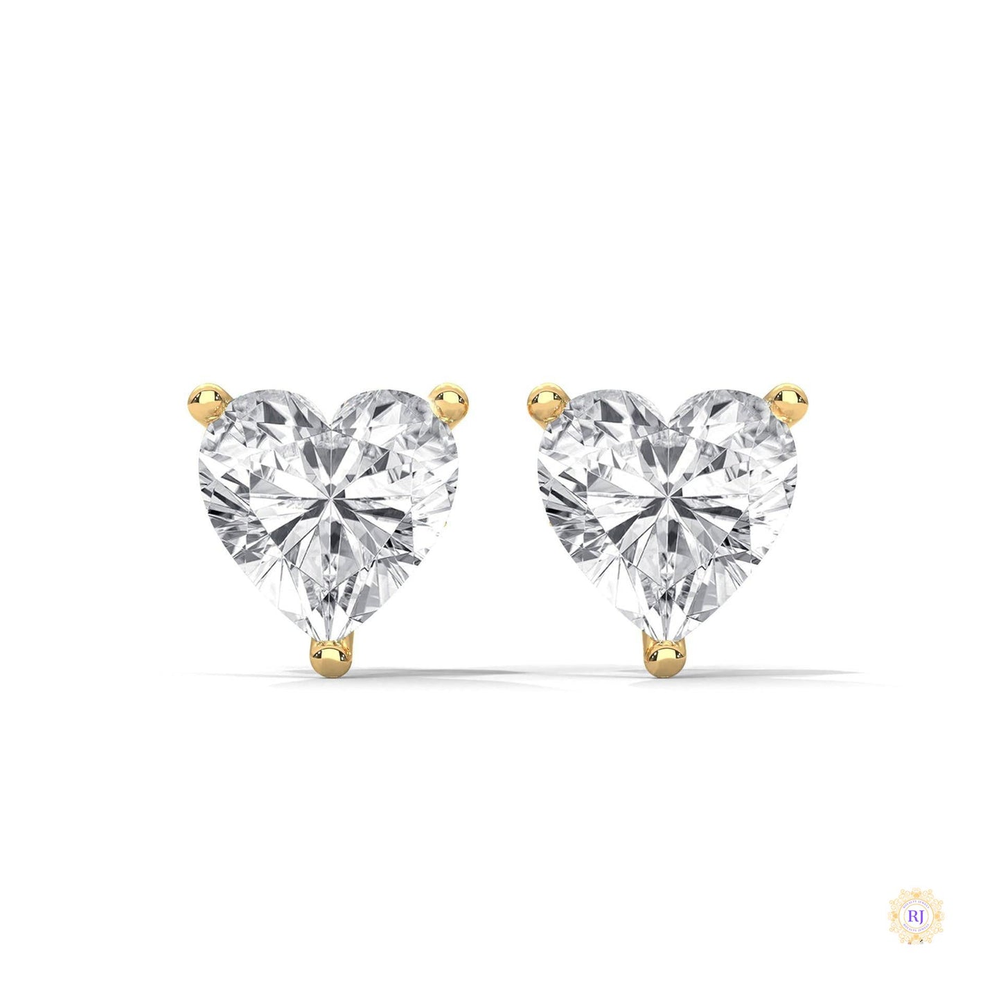 1.25 CT. Heart Lab Diamond Studs