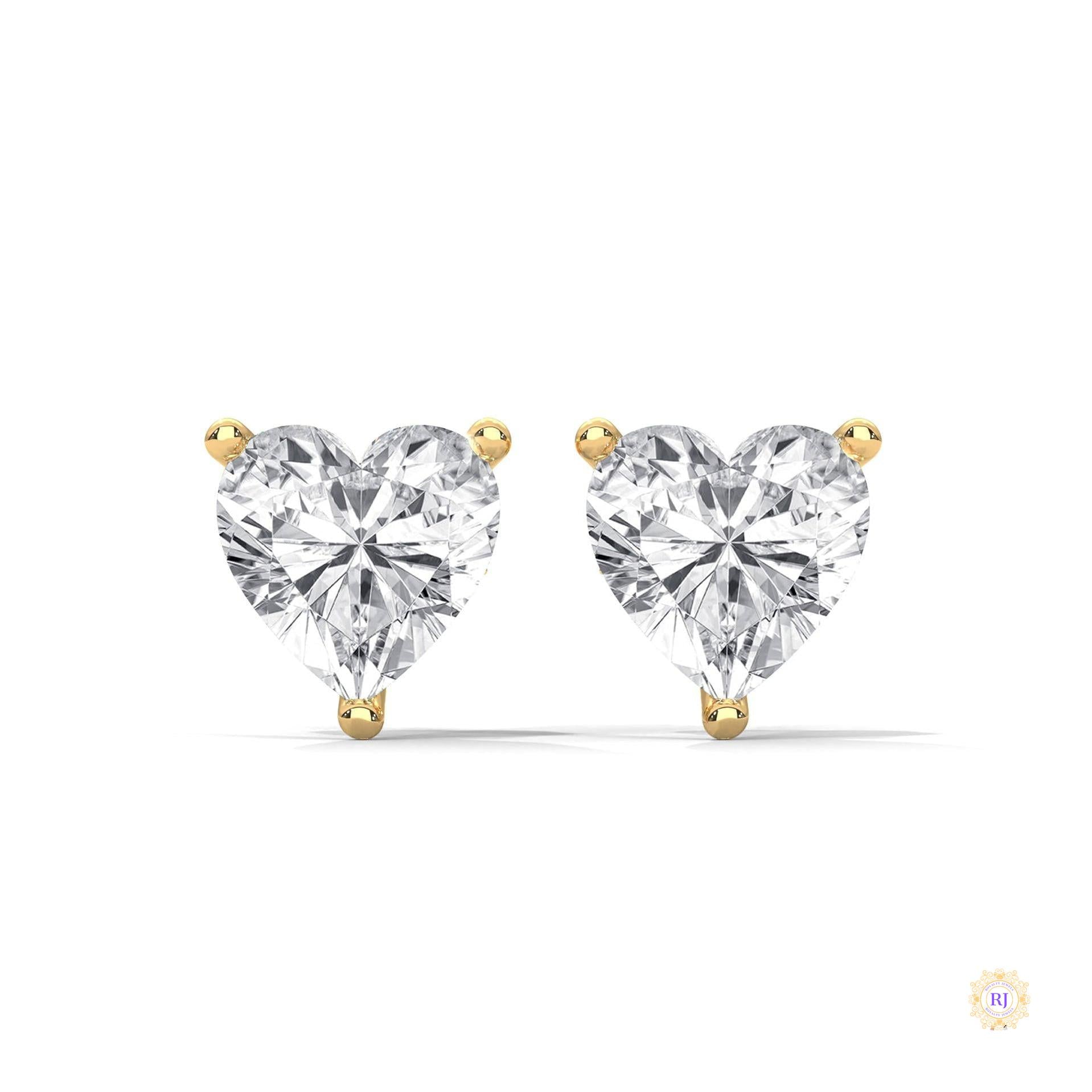 1.25 CT. Heart Lab Diamond Studs