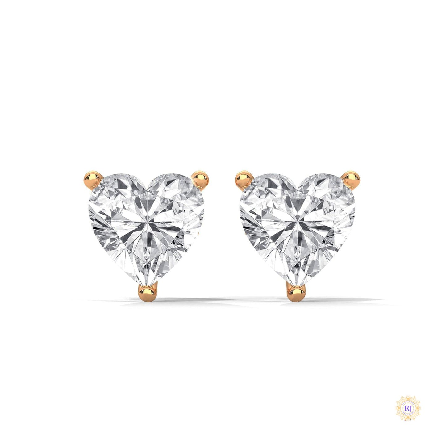 1.25 CT. Heart Lab Diamond Studs