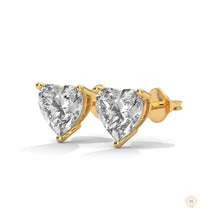 1.25 CT. Heart Lab Diamond Studs