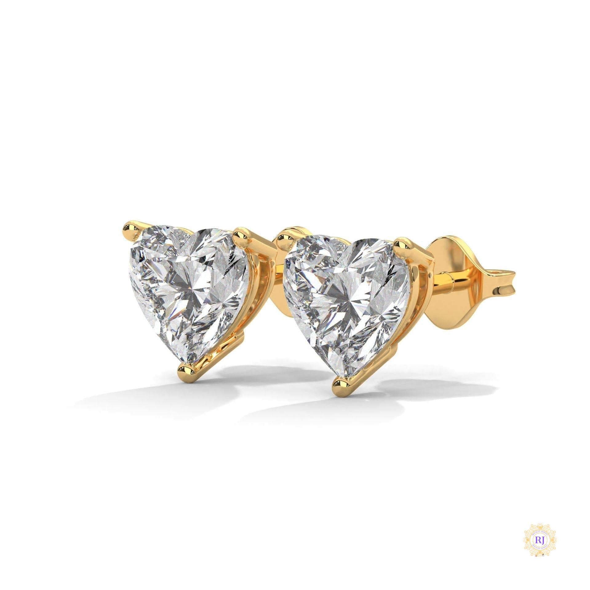 1.25 CT. Heart Lab Diamond Studs