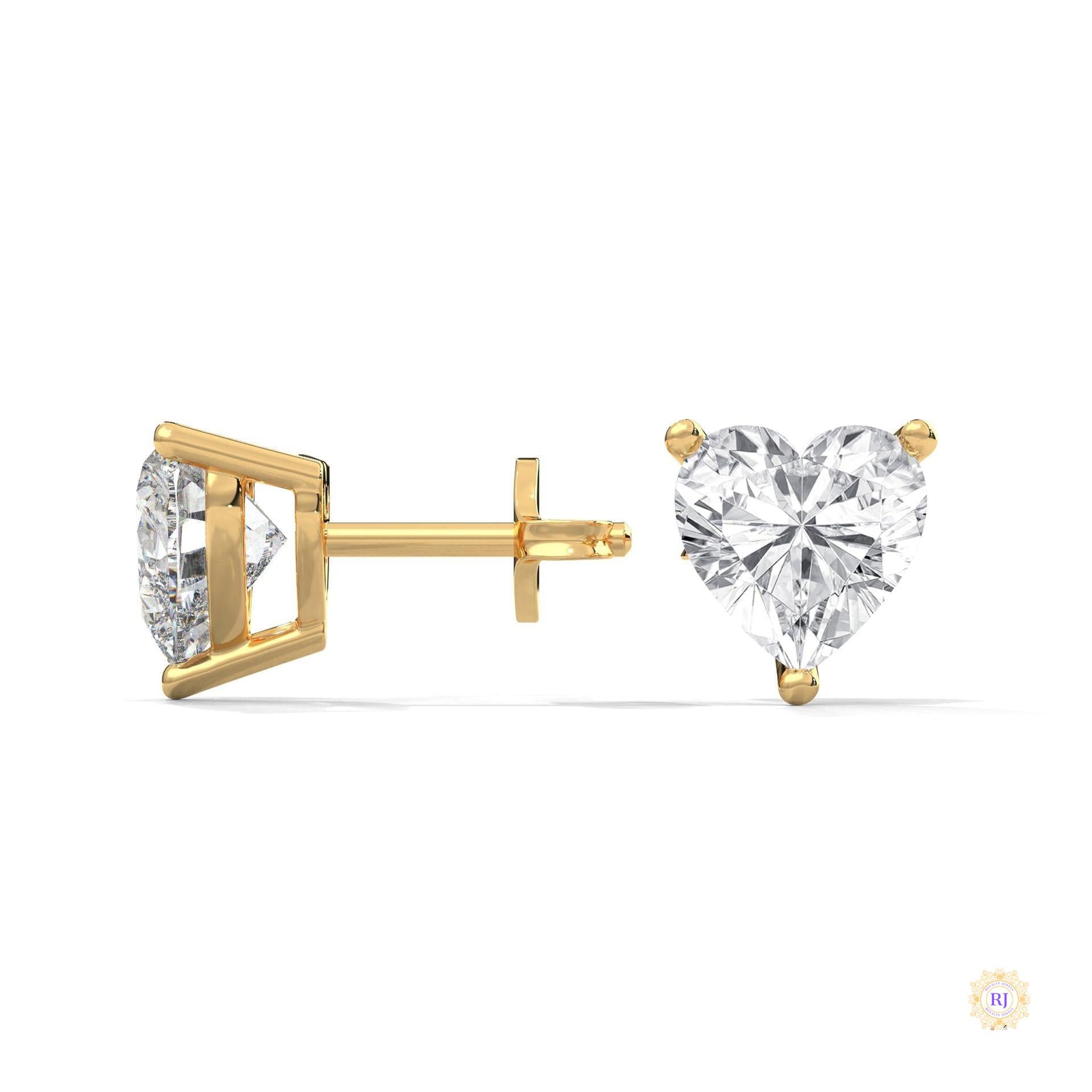 1.25 CT. Heart Lab Diamond Studs