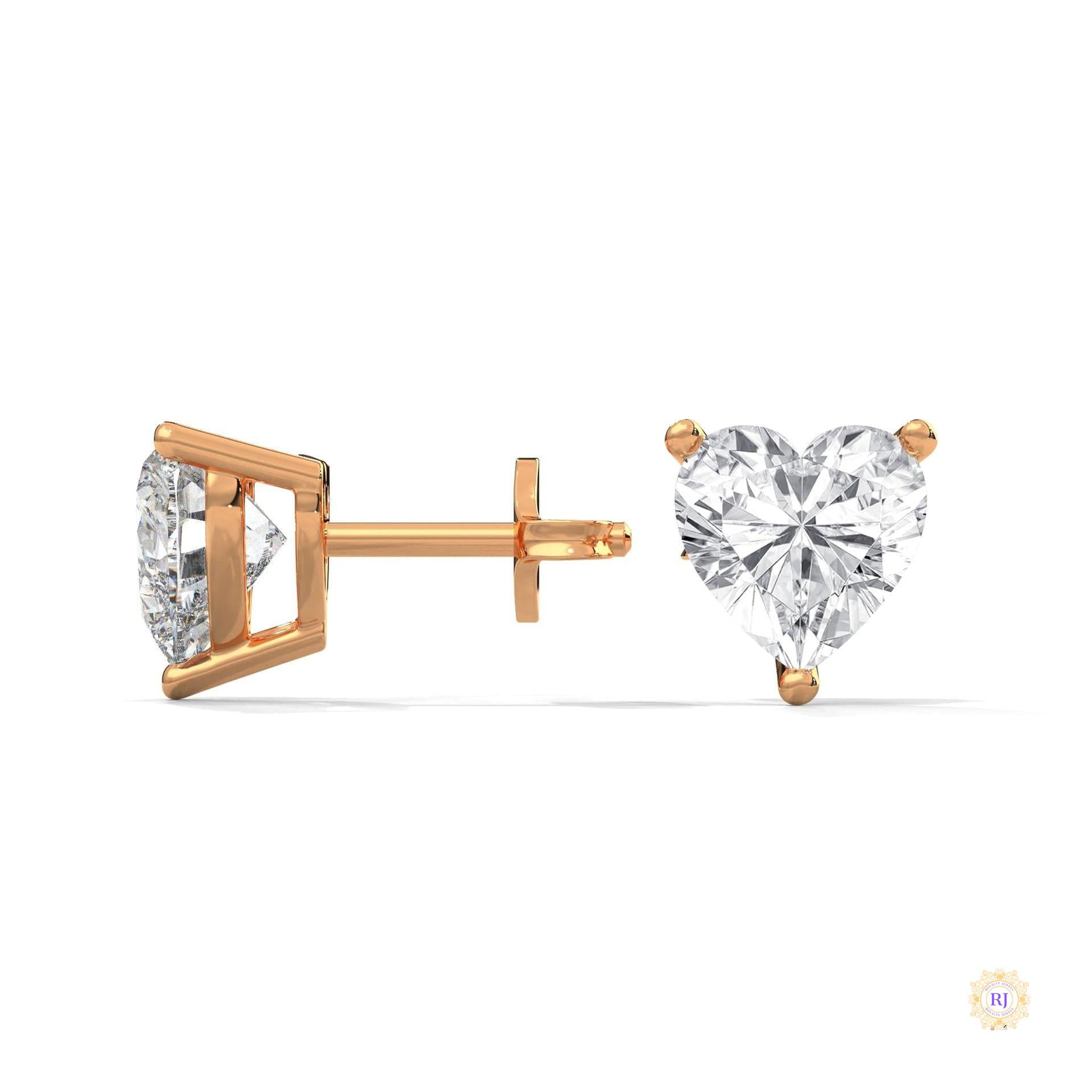 1.25 CT. Heart Lab Diamond Studs