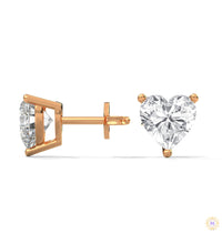 1.25 CT. Heart Lab Diamond Studs