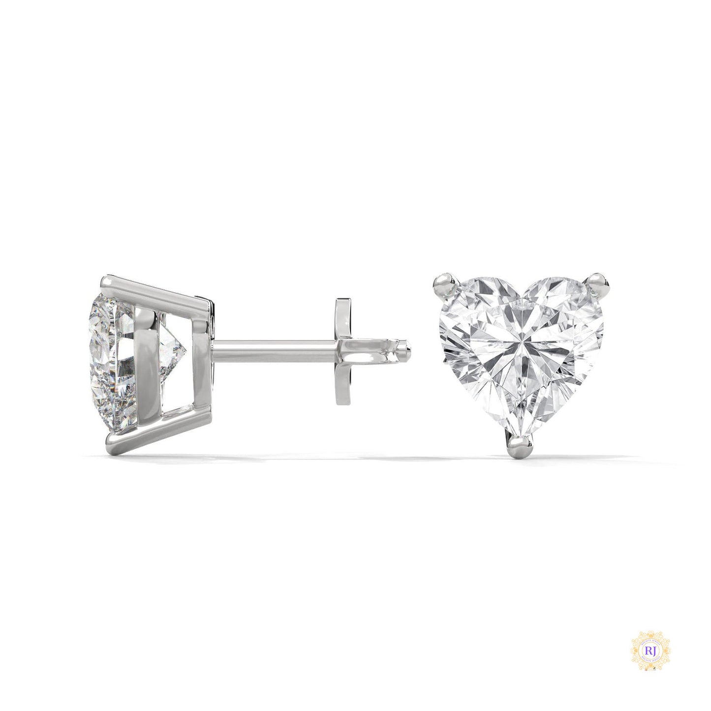 1.25 CT. Heart Lab Diamond Studs