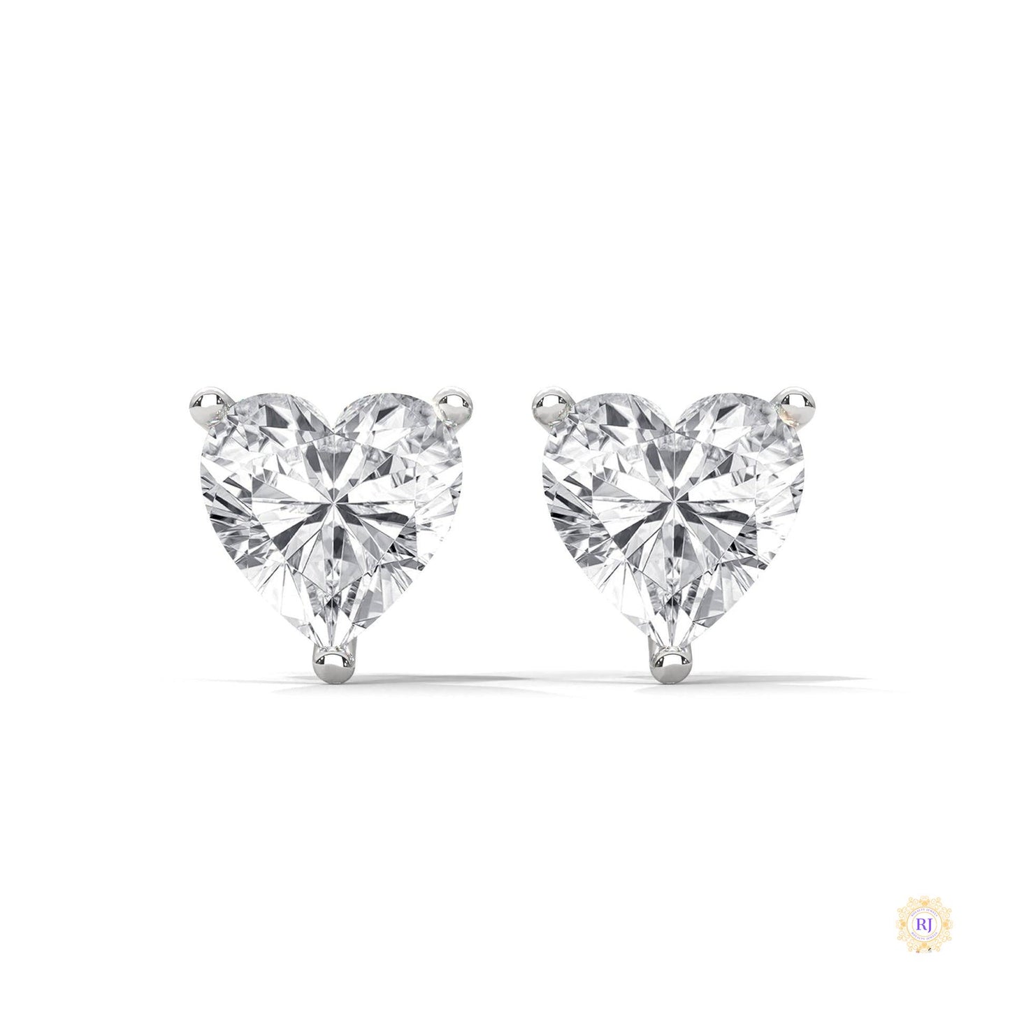1.25 CT. Heart Lab Diamond Studs