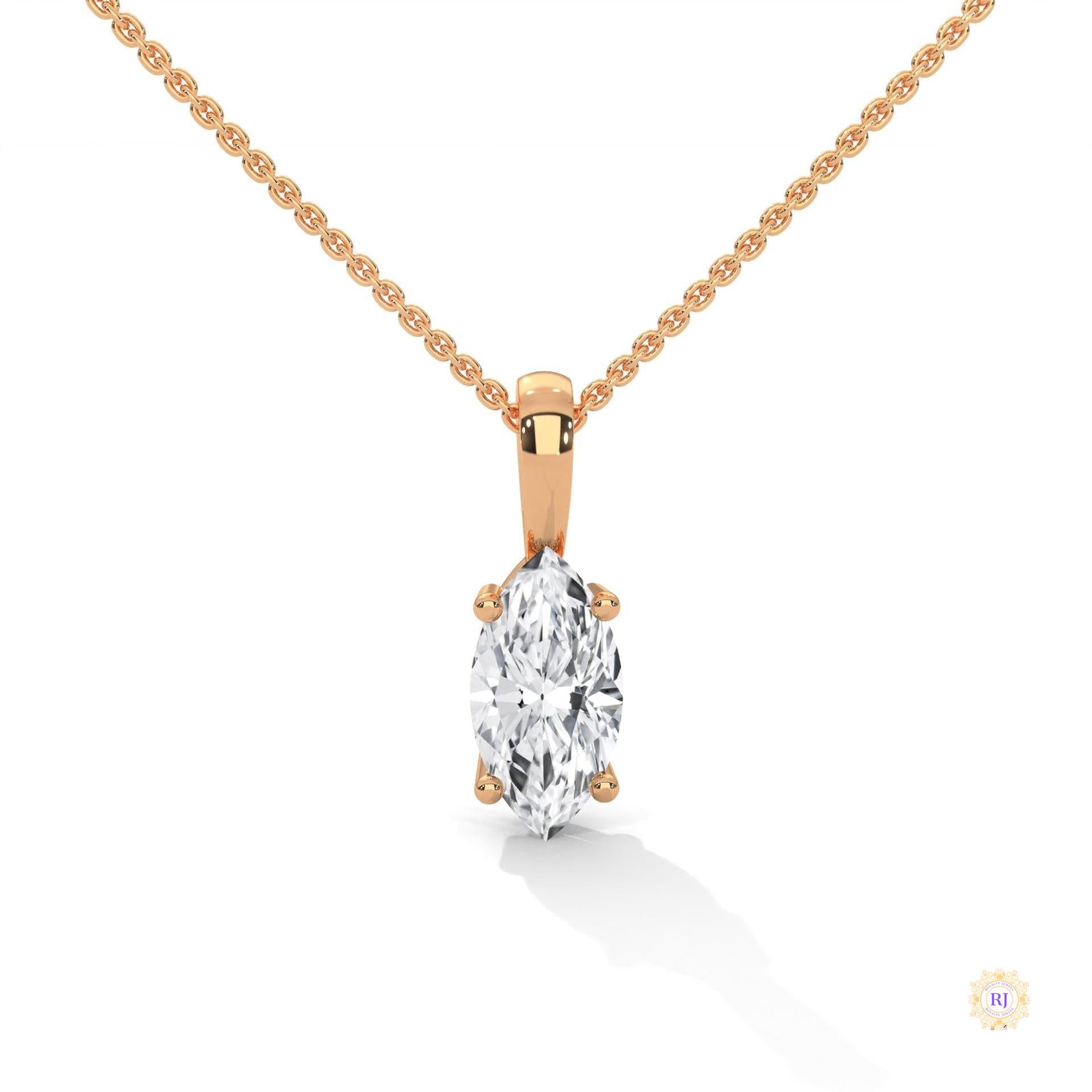 1.25 CT. Marquise Lab Diamond Solitaire Pendant