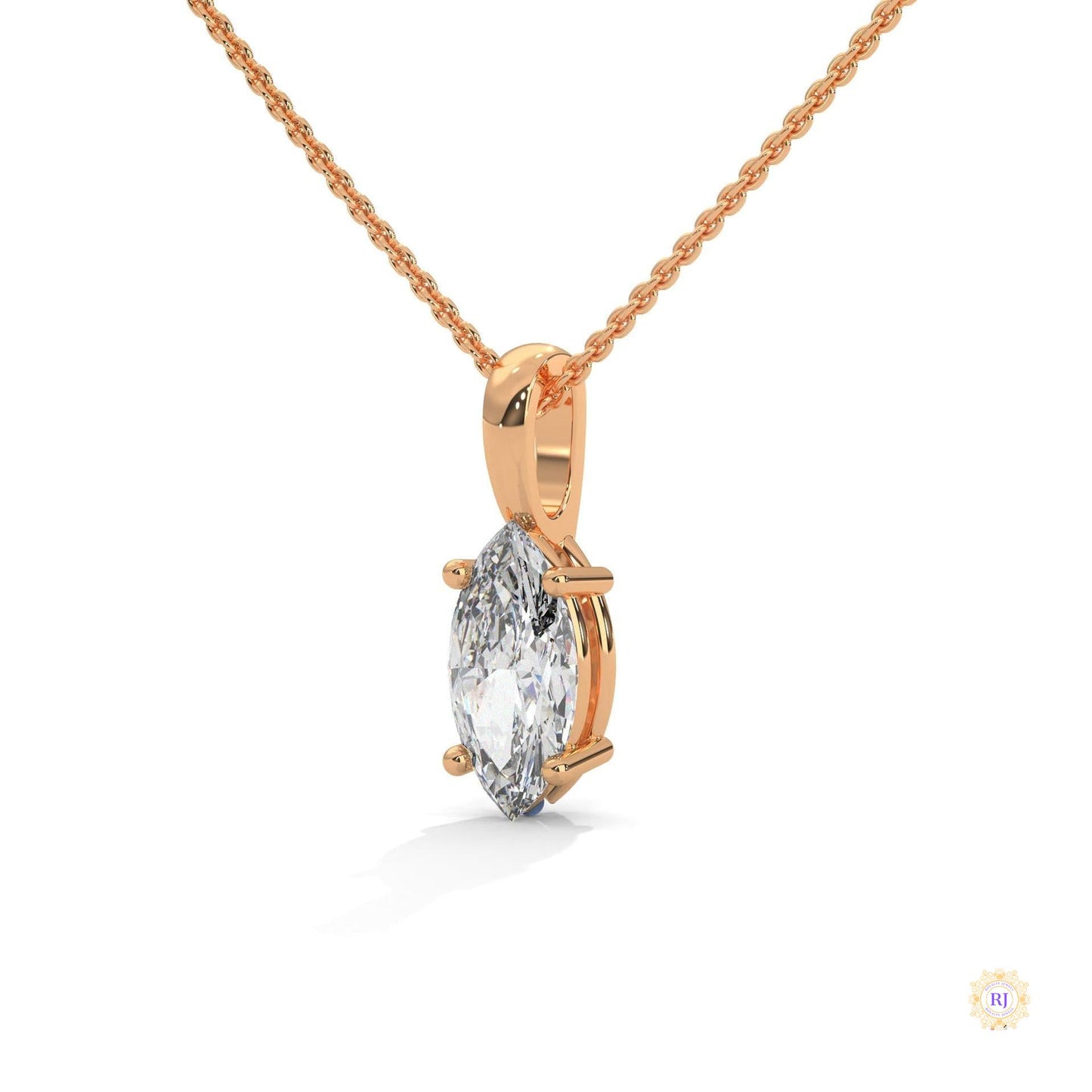1.25 CT. Marquise Lab Diamond Solitaire Pendant