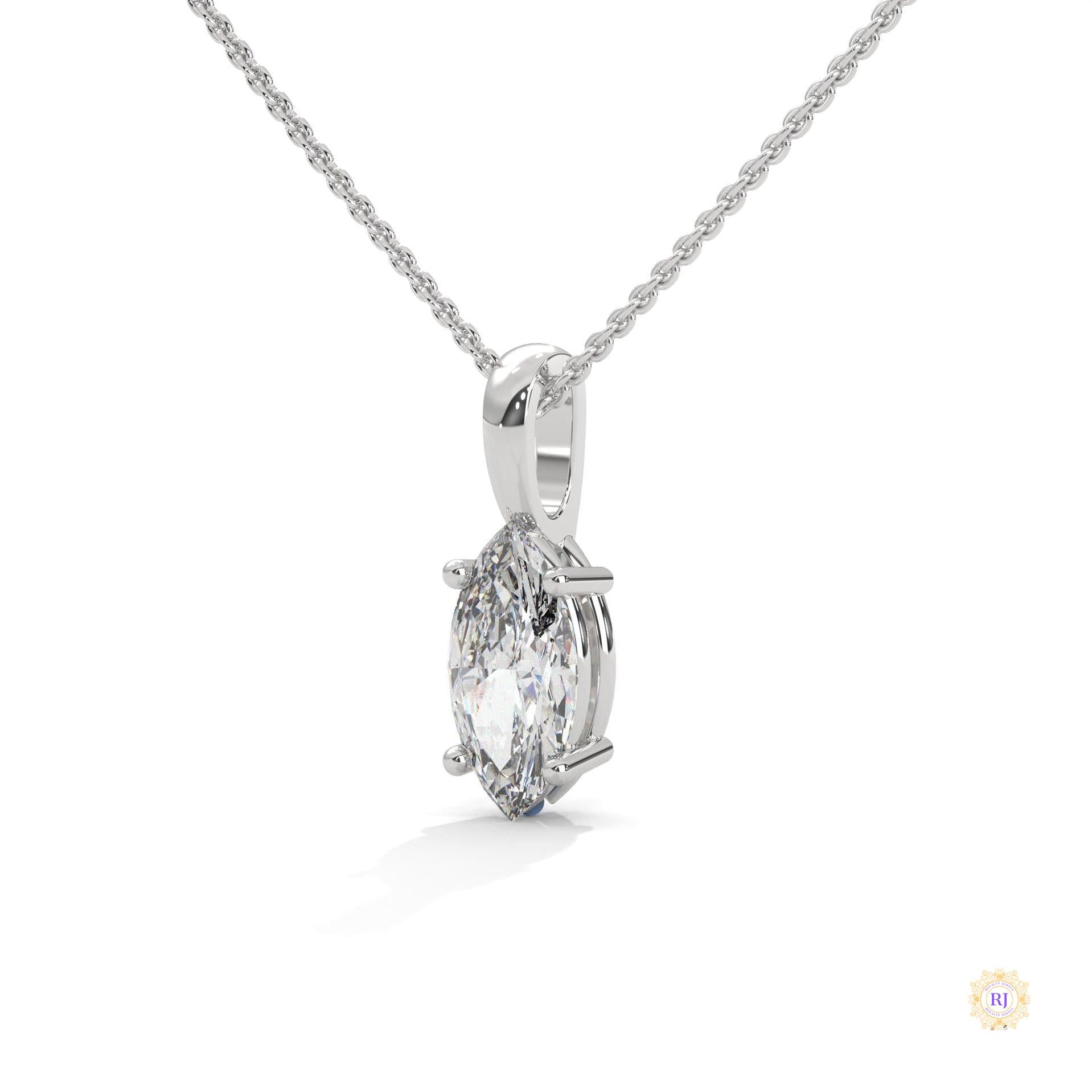 1.25 CT. Marquise Lab Diamond Solitaire Pendant