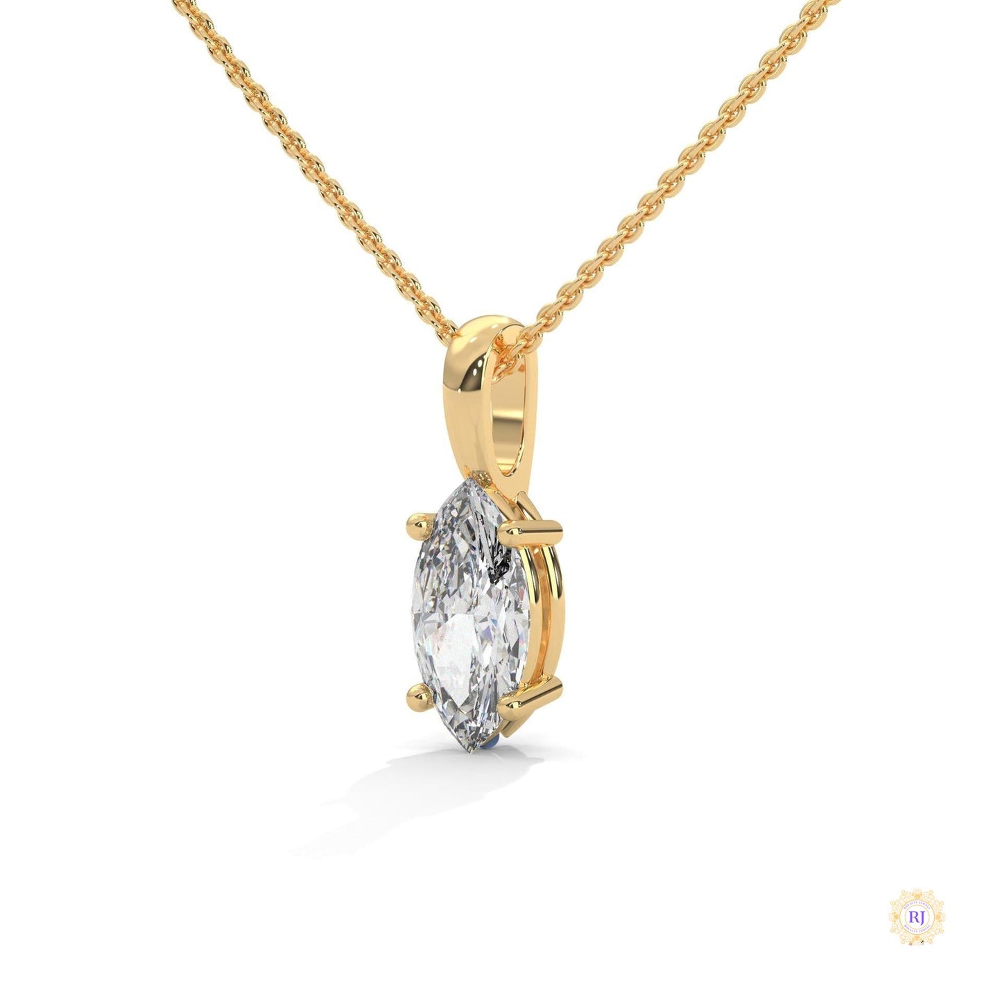 1.25 CT. Marquise Lab Diamond Solitaire Pendant