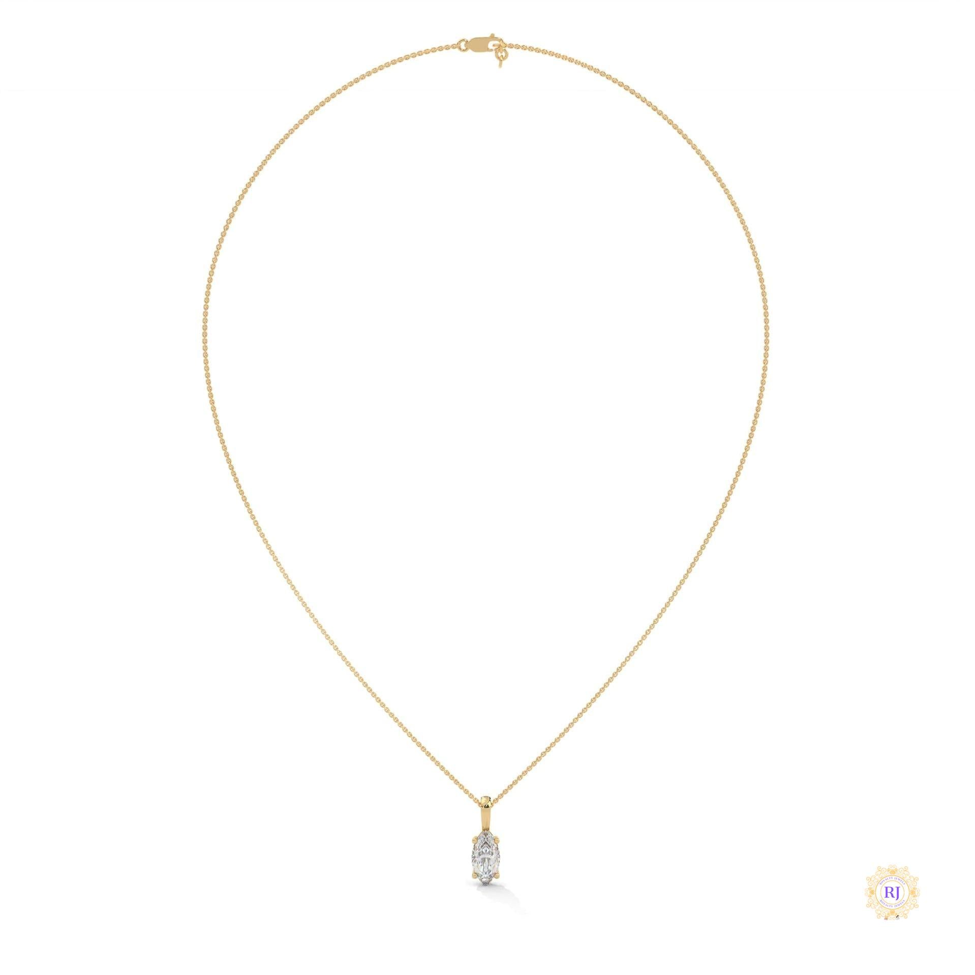 1.25 CT. Marquise Lab Diamond Solitaire Pendant