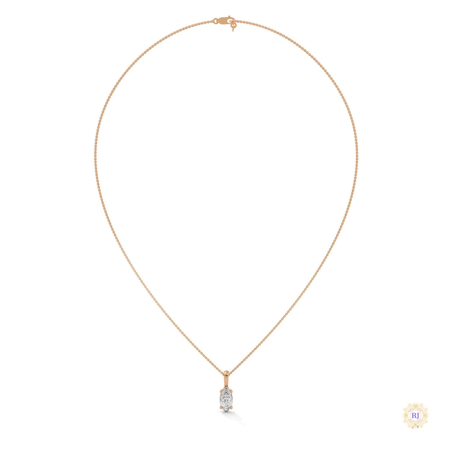 1.25 CT. Marquise Lab Diamond Solitaire Pendant
