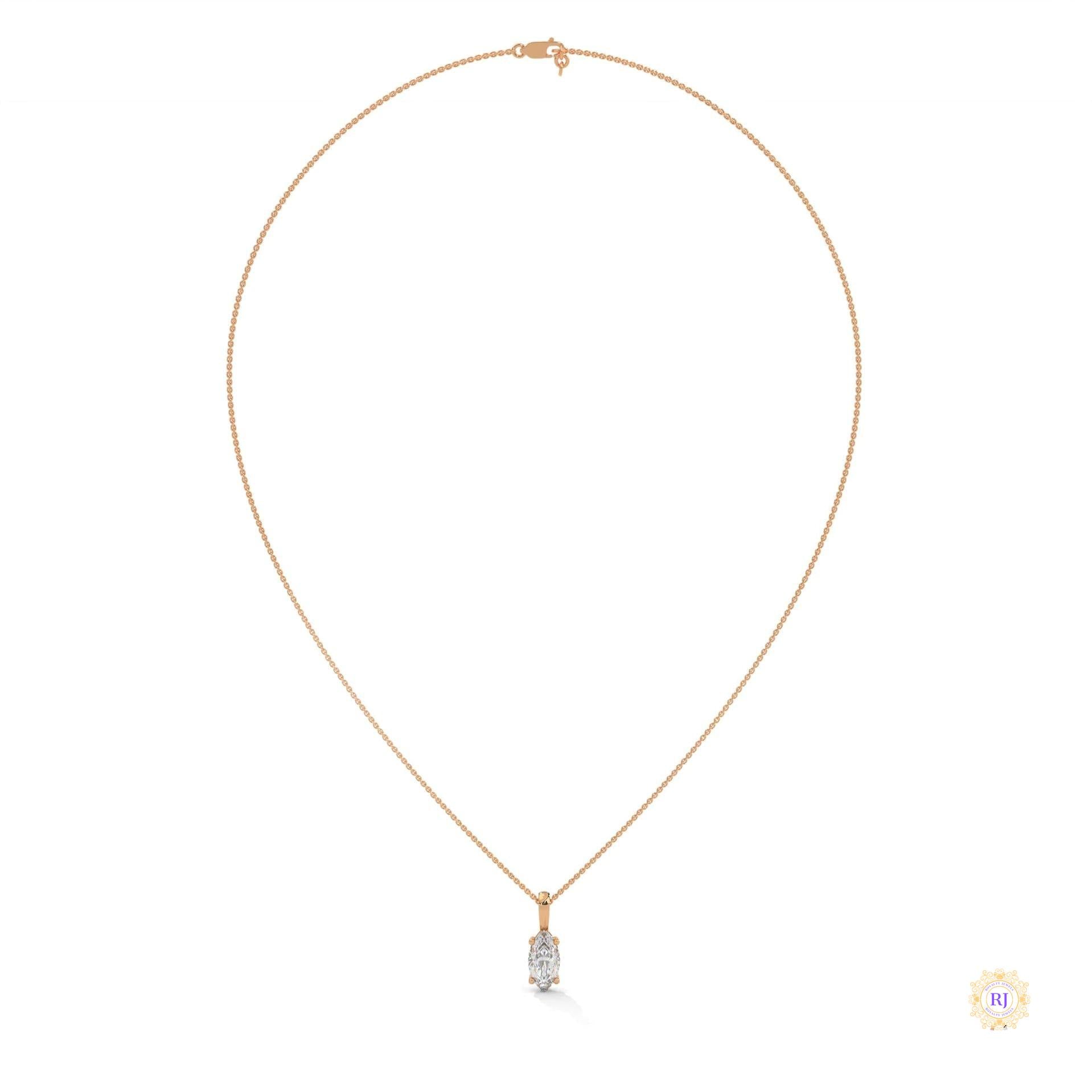 1.25 CT. Marquise Lab Diamond Solitaire Pendant