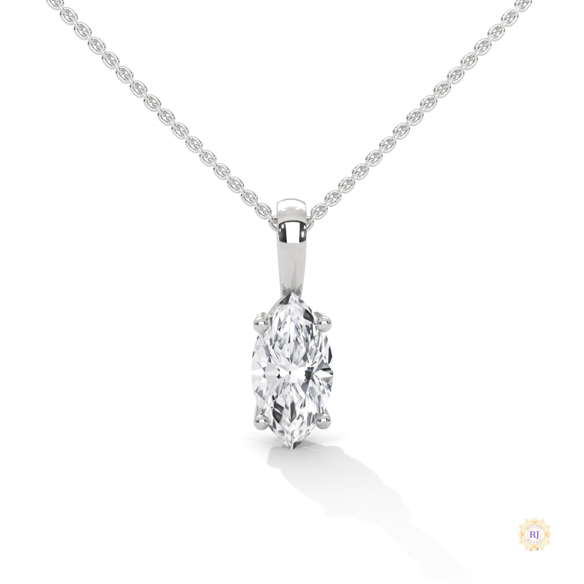 1.25 CT. Marquise Lab Diamond Solitaire Pendant