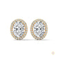1.25 CT. Oval Halo Lab Diamond Stud Earrings