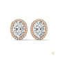 1.25 CT. Oval Halo Lab Diamond Stud Earrings