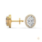 1.25 CT. Oval Halo Lab Diamond Stud Earrings