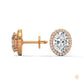 1.25 CT. Oval Halo Lab Diamond Stud Earrings