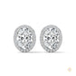 1.25 CT. Oval Halo Lab Diamond Stud Earrings