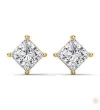 1.25 CT. Princess-Cut Lab Diamond Studs