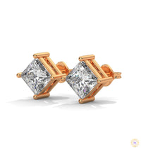 1.25 CT. Princess-Cut Lab Diamond Studs