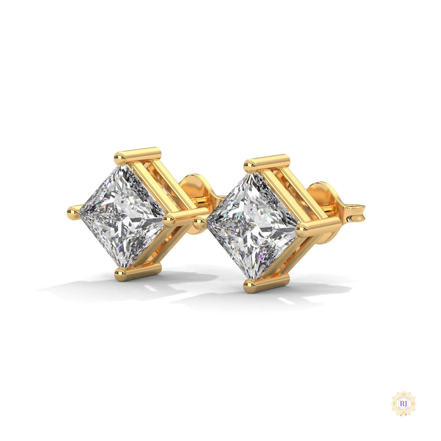 1.25 CT. Princess-Cut Lab Diamond Studs