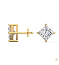 1.25 CT. Princess-Cut Lab Diamond Studs