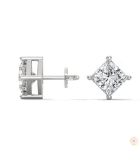 1.25 CT. Princess-Cut Lab Diamond Studs