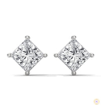 1.25 CT. Princess-Cut Lab Diamond Studs