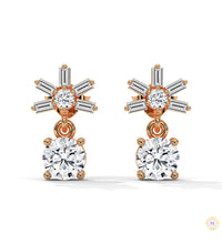 1.25 CT. Starburst Diamond Drop Earrings