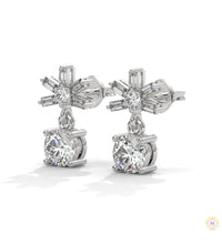 1.25 CT. Starburst Diamond Drop Earrings