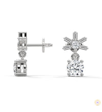 1.25 CT. Starburst Diamond Drop Earrings